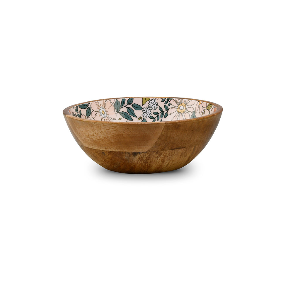 Round Wooden Serving Bowl 850 ml (Multicolor)