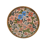 Round Wooden Serving Platter 25 cm (Multicolor)