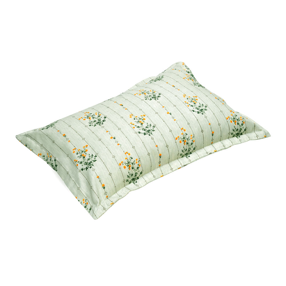 Floral Microfiber 17" x 27" Pillow Covers Set of 2 (Beige)