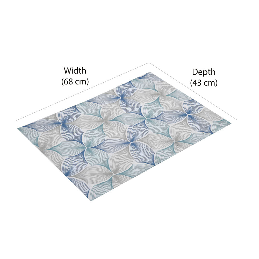 Abstract Microfiber 17" x 27" Pillow Covers Set of 2 (Blue)