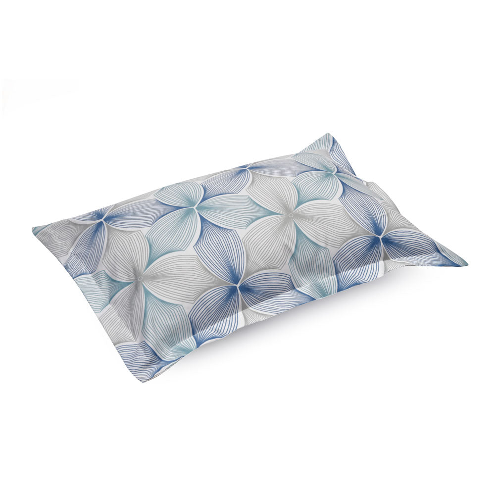 Abstract Microfiber 17" x 27" Pillow Covers Set of 2 (Blue)