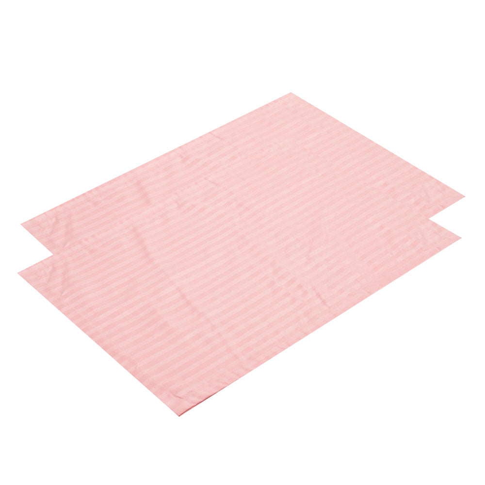 Stripes Microfiber 17" x 27" Pillow Covers Set of 2 (Pink)