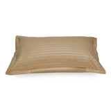 Stripes Microfiber 17" x 27" Pillow Covers Set of 2 (Beige)