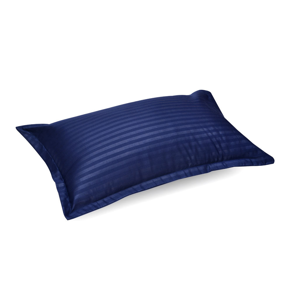 Stripes Microfiber 17" x 27" Pillow Covers Set of 2 (Blue)