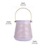 Decorative Modern Trapeze Metal Lantern (Lavender)