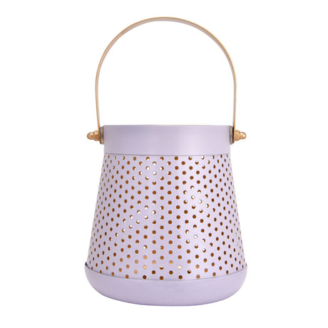 Decorative Modern Trapeze Metal Lantern (Lavender)