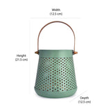 Decorative Modern Trapeze Metal Lantern (Green)