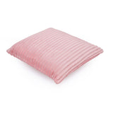 Fluted Flannel Polyester 16" x 16" Filled Cushion (Pink)