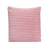 Fluted Flannel Polyester 16" x 16" Filled Cushion (Pink)