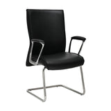 Command Mid Back Leatherette Visitor Chair (Black)