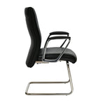 Command Mid Back Leatherette Visitor Chair (Black)