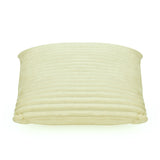 Fluted Flannel Polyester 16" x 16" Filled Cushion (Cream)