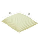 Fluted Flannel Polyester 16" x 16" Filled Cushion (Cream)