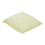 Fluted Flannel Polyester 16" x 16" Filled Cushion (Cream)