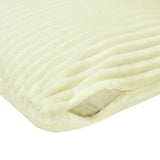 Fluted Flannel Polyester 16" x 16" Filled Cushion (Cream)