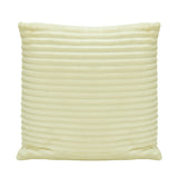 Fluted Flannel Polyester 16" x 16" Filled Cushion (Cream)