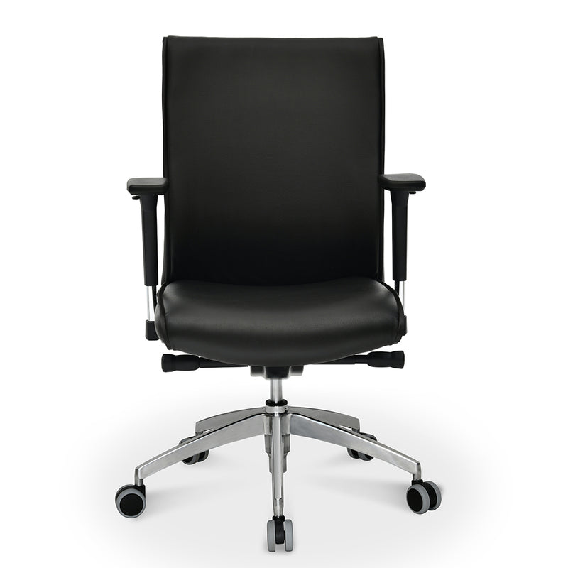 Command Mid Back Leatherette Office Chair (Black)