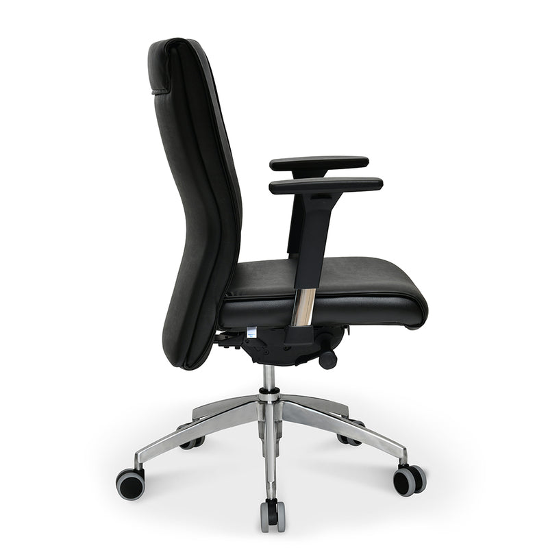 Command Mid Back Leatherette Office Chair (Black)