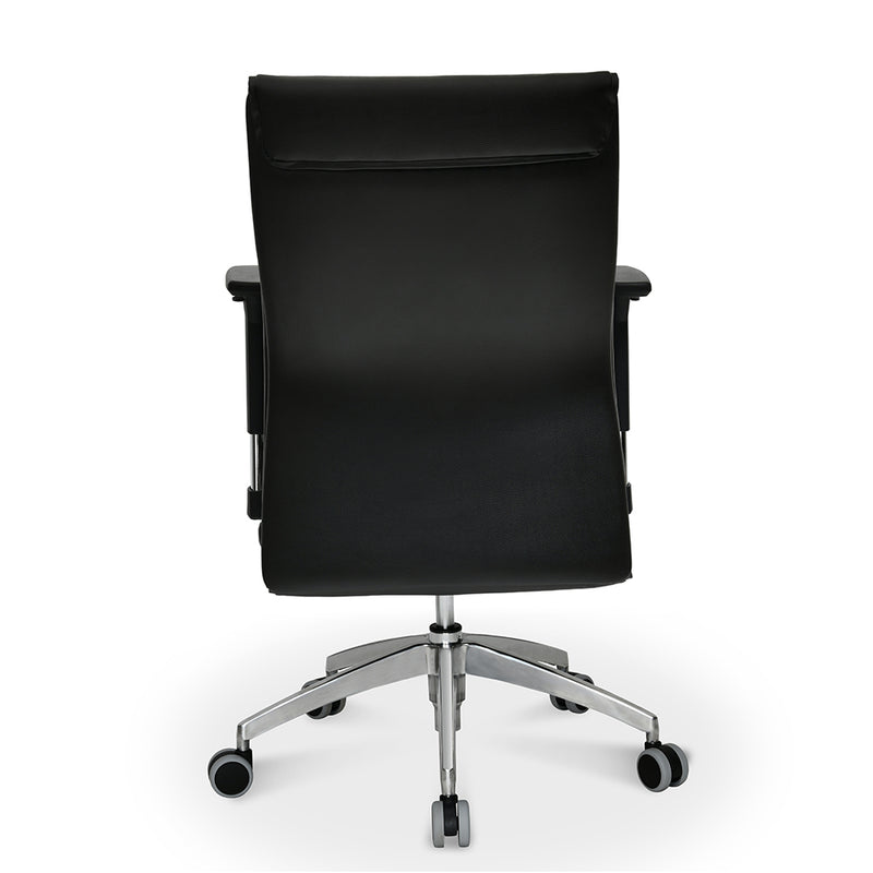 Command Mid Back Leatherette Office Chair (Black)