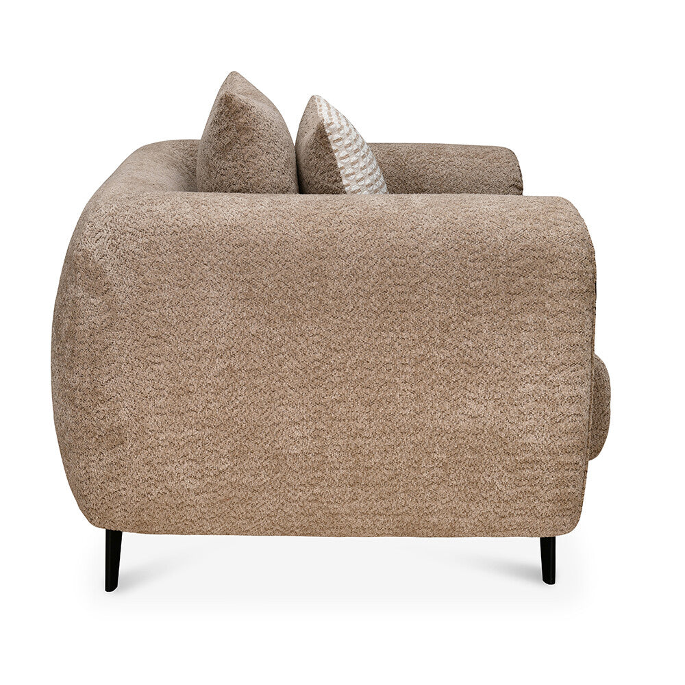 Canyon 1 Seater Fabric Sofa (Light Grey)