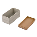 Leather Finish Polyresin Rectangular Storage Box Organiser (Cream)