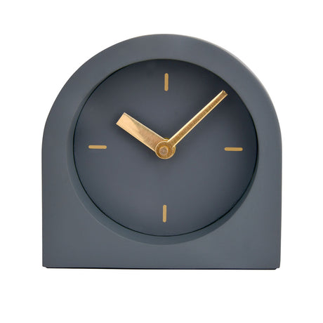 Round with Arch Shape Wooden MDF Table Clock (Grey)