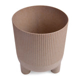 Fluted Design Polypropylene Mini Planter (Latte)