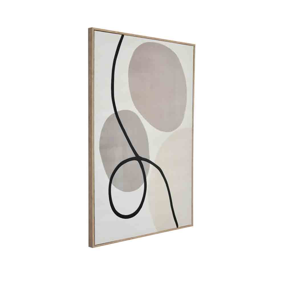 Abstract Decorative Wall Painting (Beige & Cream)