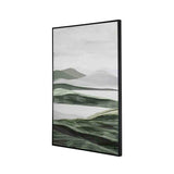 Mountains and Water Decorative Wall Painting (Grey & Green)