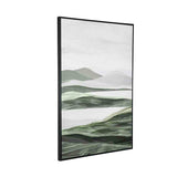 Mountains and Water Decorative Wall Painting (Grey & Green)