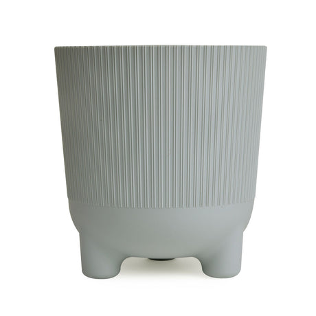 Fluted Design Polypropylene Mini Planter (Grey)