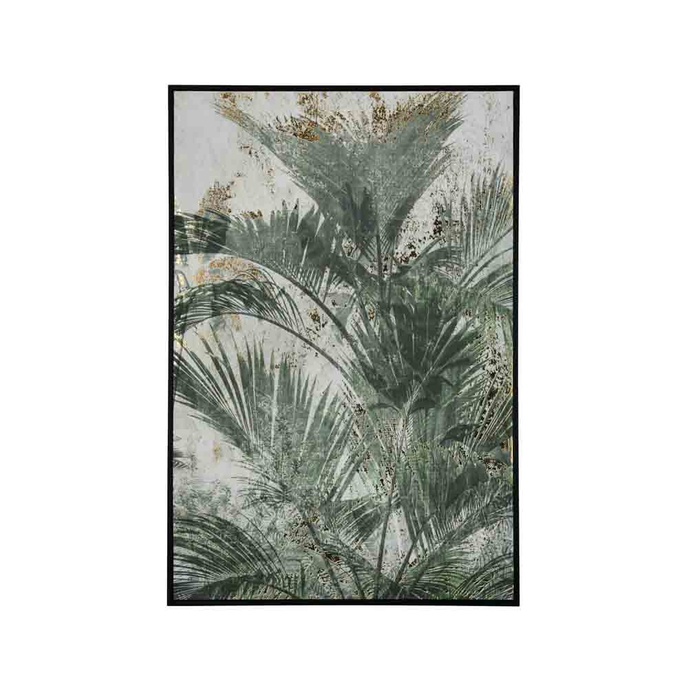 Palm Leaves Decorative Wall Painting (Green)