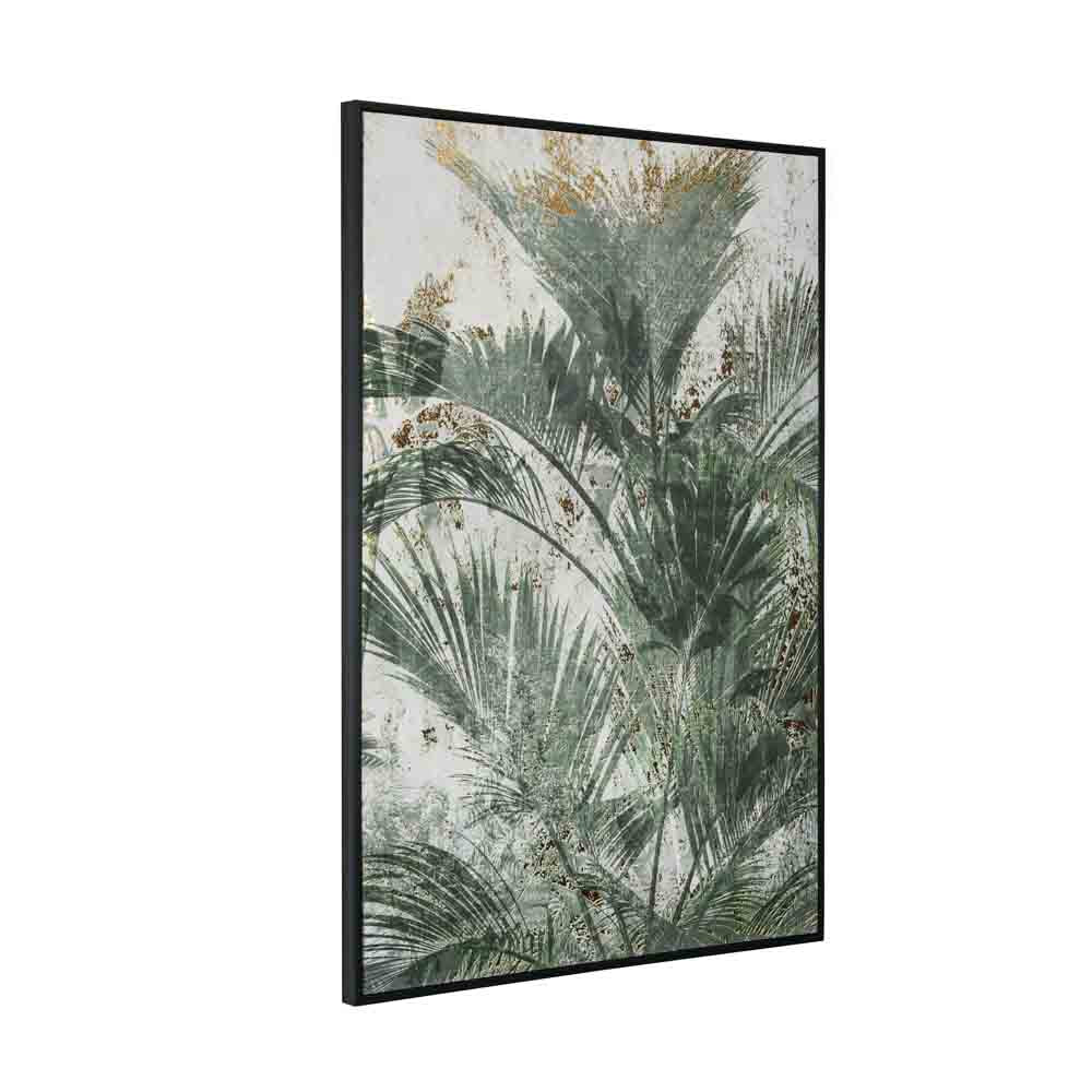 Palm Leaves Decorative Wall Painting (Green)