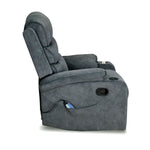 Ease Massage Chair with Manual Recliner (Blue)