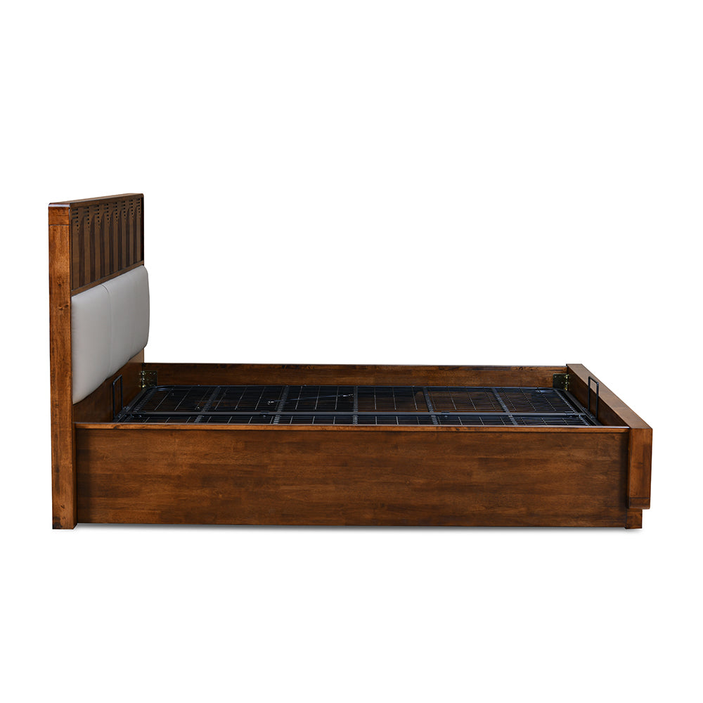 Albury King Bed with Hydraulic Storage (Antique Cherry)