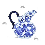 Floral Decorative Porcelain Jar Vase (Blue & White)