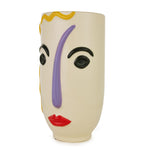 Girl Face Ceramic Vase (Multicolor)