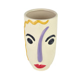 Girl Face Ceramic Vase (Multicolor)