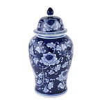 Floral Decorative Porcelain Urn Vase (Blue & White)