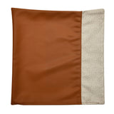 Abstract Fabric & Leatherette 16' x 16' Cushion Cover (Beige & Brown)