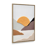 Sunset Tufted Canvas Wall Painting (Brown & Beige)