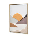 Sunset Tufted Canvas Wall Painting (Brown & Beige)