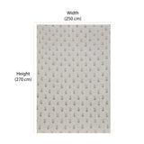 Floral Microfiber Double Bedsheet With 2 Pillow Covers (Beige)