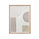 Geometric Canvas Wall Painting (Beige & Cream)