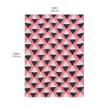 Geometric Microfiber Double Bedsheet With 2 Pillow Covers (Grey & Pink)