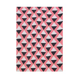 Geometric Microfiber Double Bedsheet With 2 Pillow Covers (Grey & Pink)