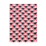 Geometric Microfiber Double Bedsheet With 2 Pillow Covers (Grey & Pink)