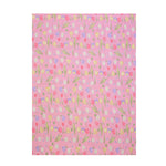 Floral Microfiber Double Bedsheet With 2 Pillow Covers (Pink)