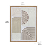 Geometric Canvas Wall Painting (Beige & Cream)