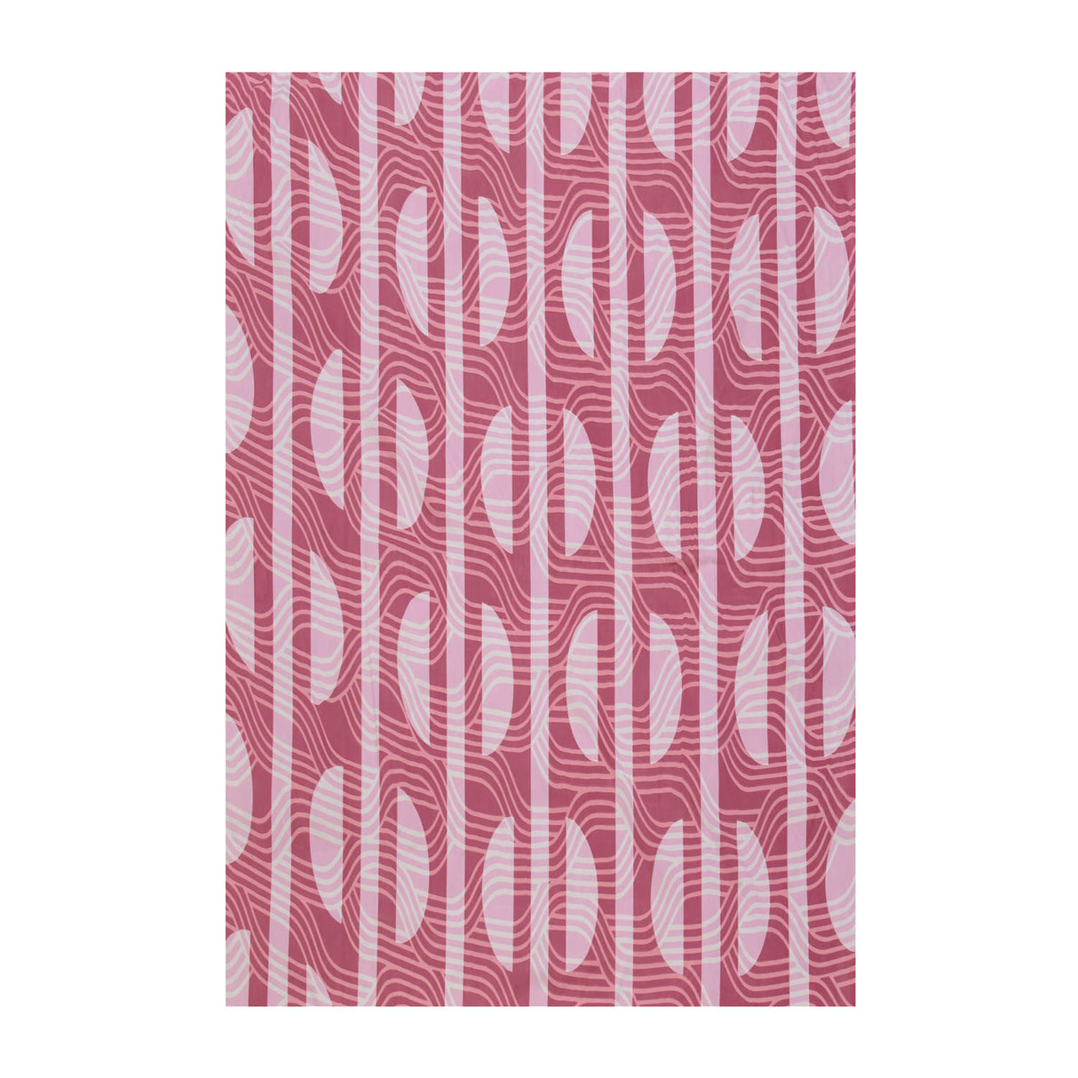 Ammara Abstract Polyester Single Bedsheet With 1 Pillow Cover (Pink)